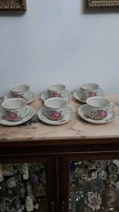 Juego de tazas de TÉ FANALOZA años 50 - miniatura 1