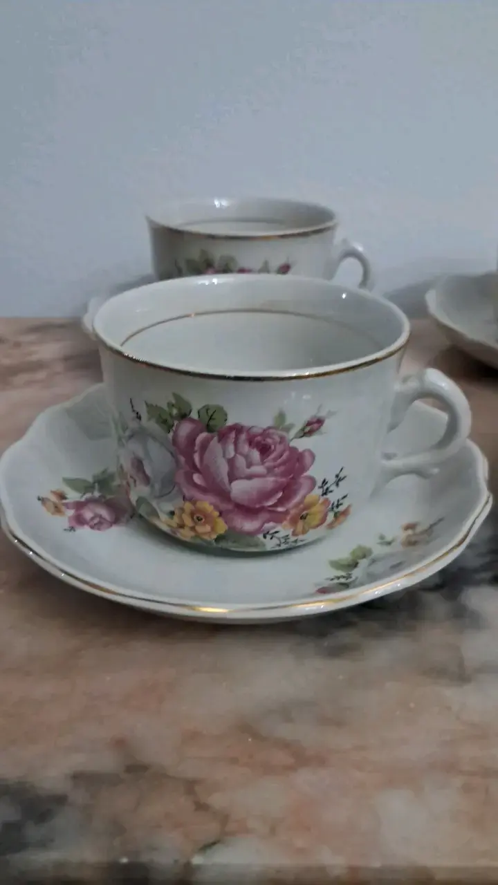 Juego de tazas de TÉ FANALOZA años 50 - 2