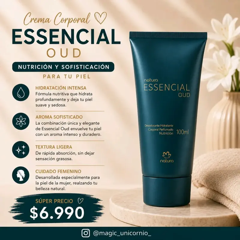 Crema Corporal Essencial Oud Natura 100ml