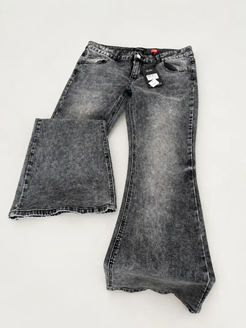 Jeans Flare Foster Gris Oscuro - 1