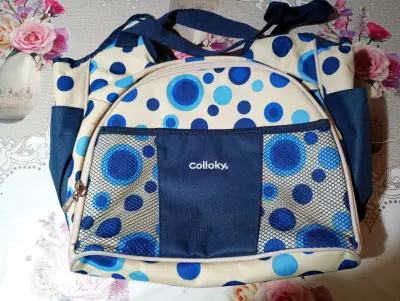 Bolso maternal Colloky con diseño de círculos - miniatura 1