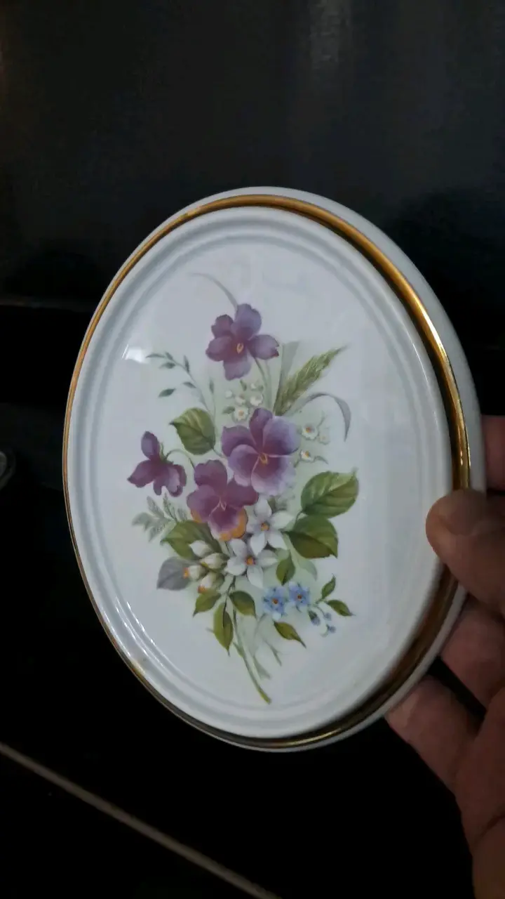 Bello medallon colgante porcelana Florencia año 80 - 1