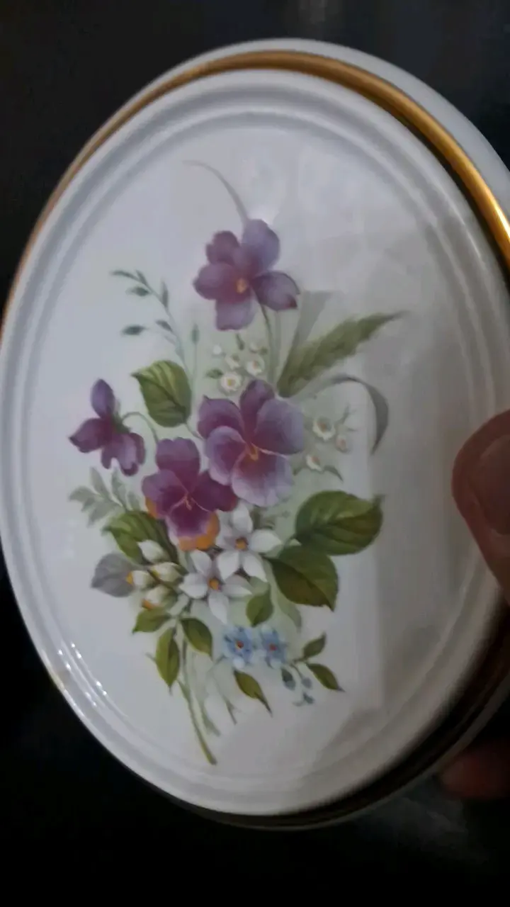 Bello medallon colgante porcelana Florencia año 80 - 3