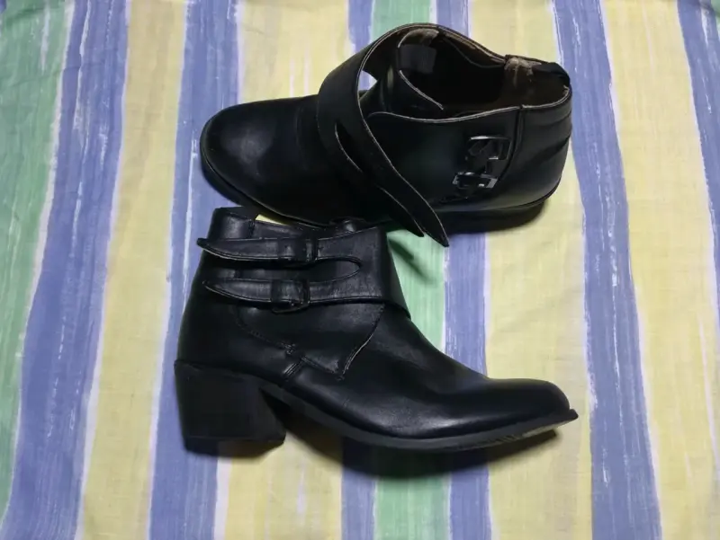 Botines de huaso, cuero negro con hebillas Bacara - 2
