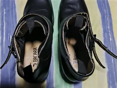 Botines de huaso, cuero negro con hebillas Bacara - miniatura 3