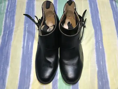 Botines de huaso, cuero negro con hebillas Bacara - miniatura 5