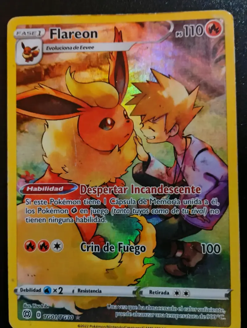 Carta Pokémon Flareon Holográfica - 1