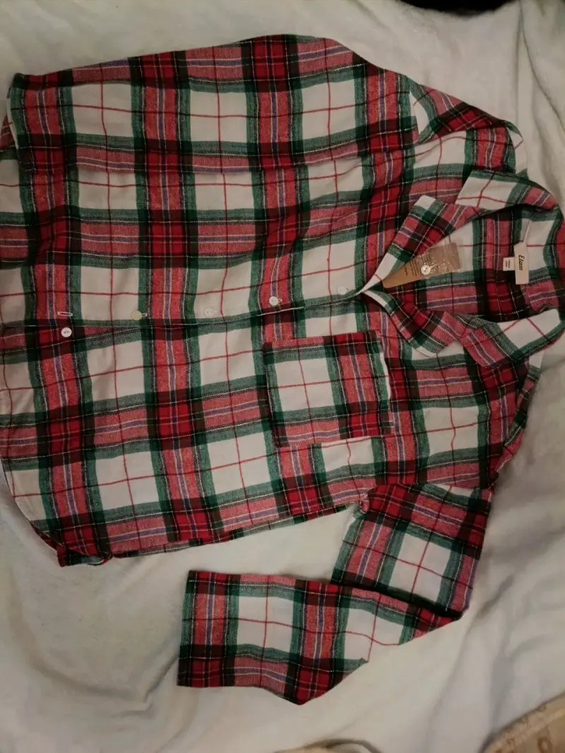 Pijama de franela a cuadros con calcetines - 2