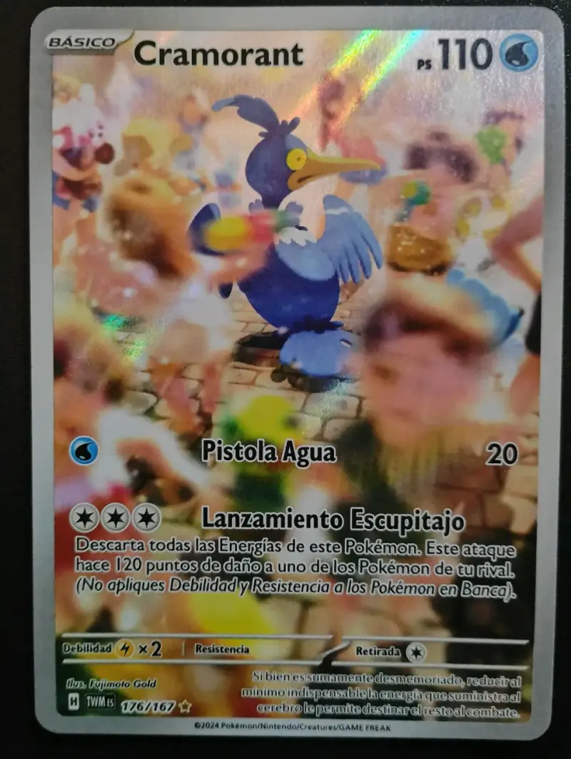 Carta Pokémon Cramorant Básico Holográfica - 1