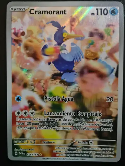 Carta Pokémon Cramorant Básico Holográfica - miniatura 1