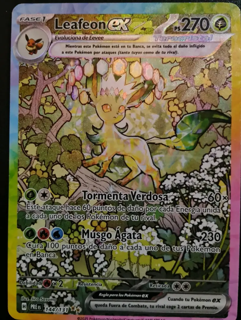 Carta Pokémon Leafeon EX Holográfica - 1