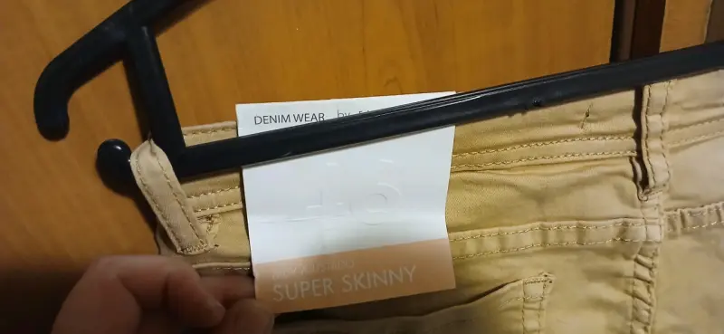 Pantalones beige super skinny Fashion Park - 4