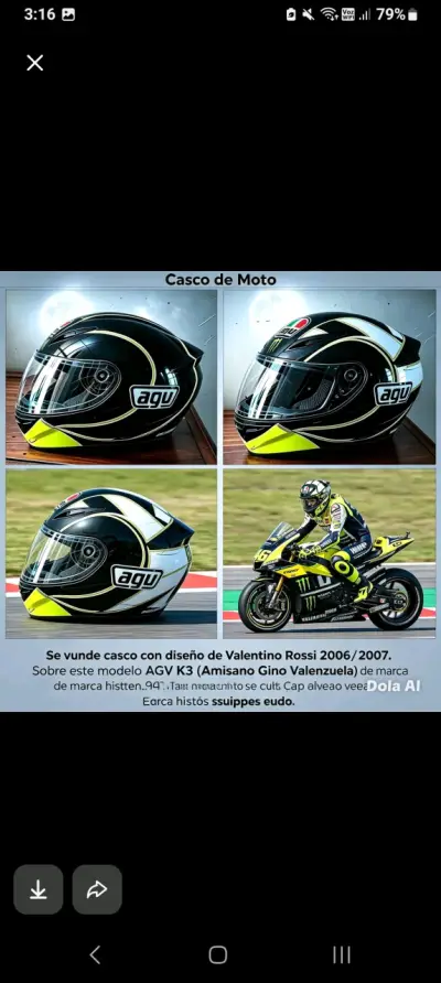 Casco Integral AGV K3 Gothic Valentino Rossi - miniatura 3