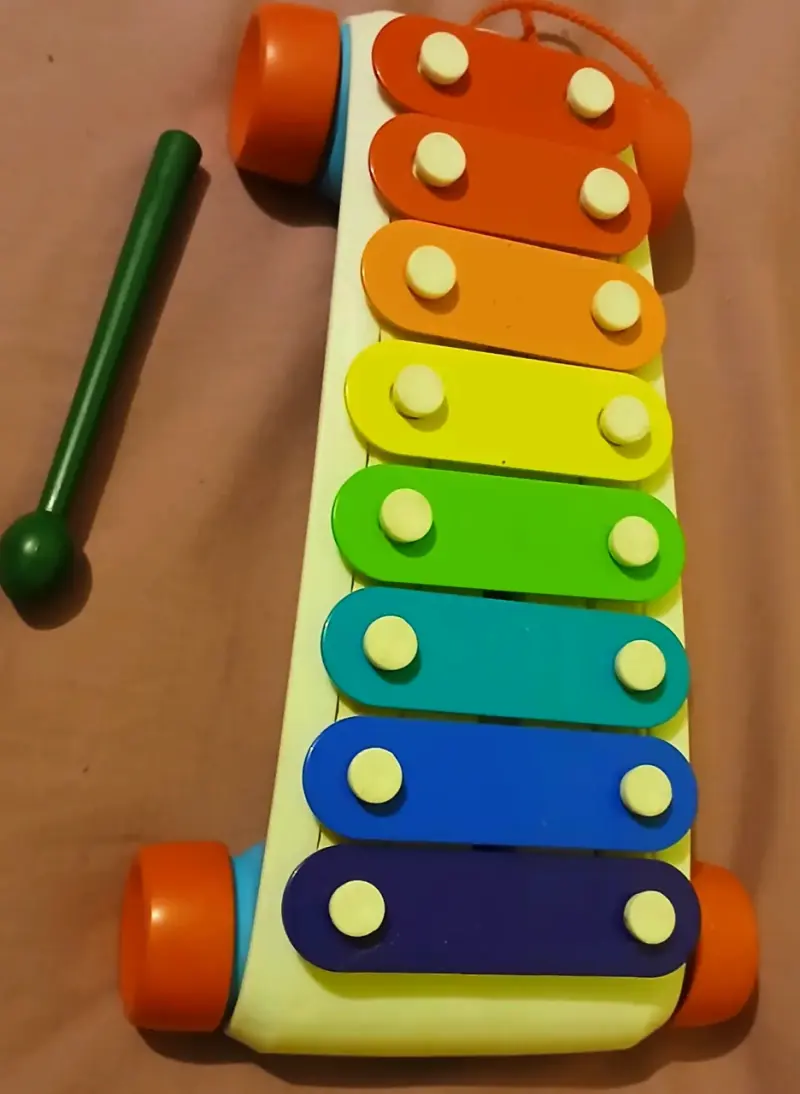 Xilófono infantil de colores con ruedas - 3