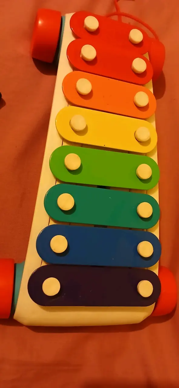 Xilófono infantil de colores con ruedas - 4