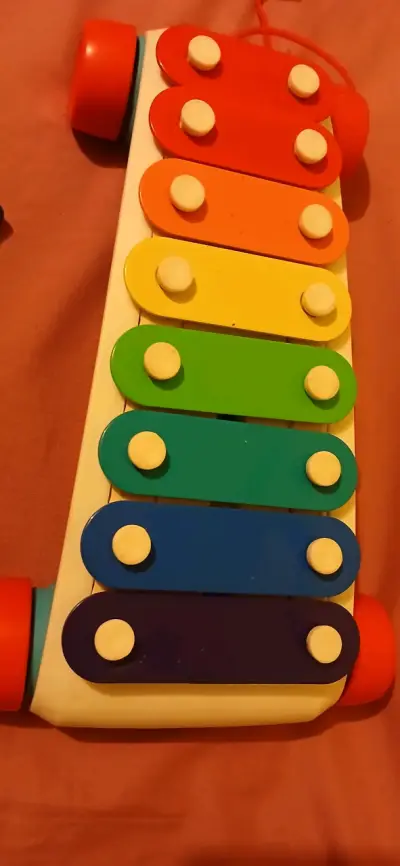 Xilófono infantil de colores con ruedas - miniatura 4
