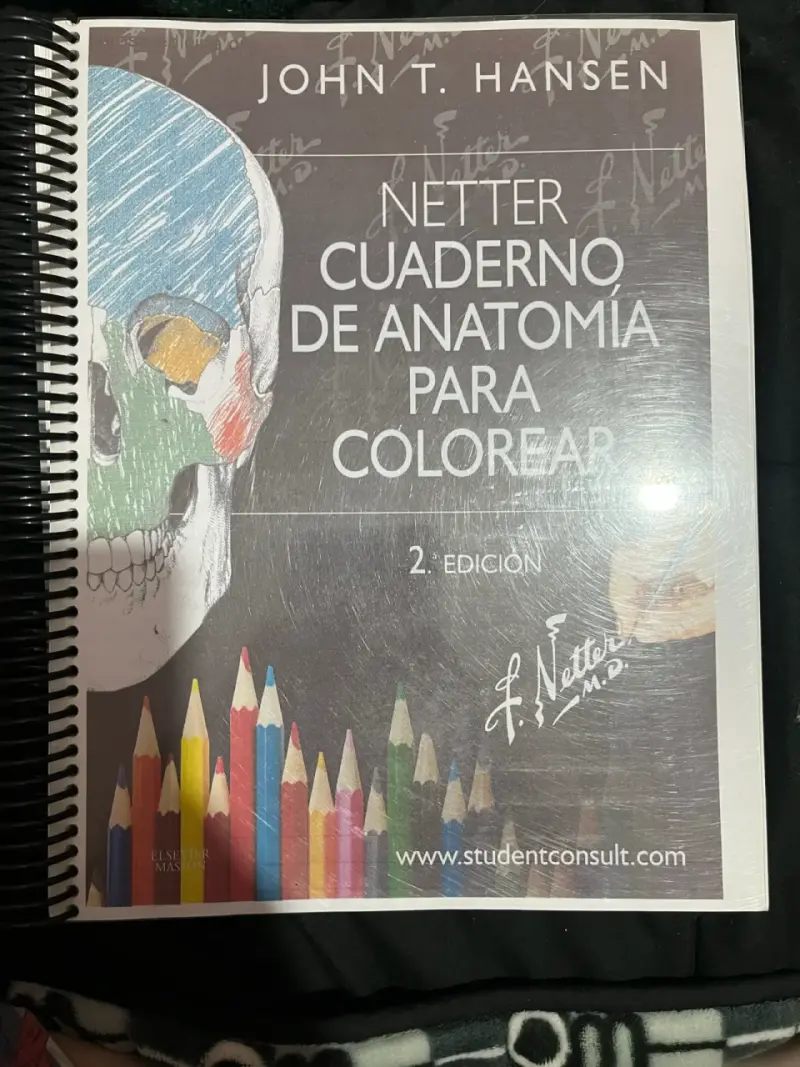 Cuaderno y Atlas de Anatomía para Colorear Netter - 1
