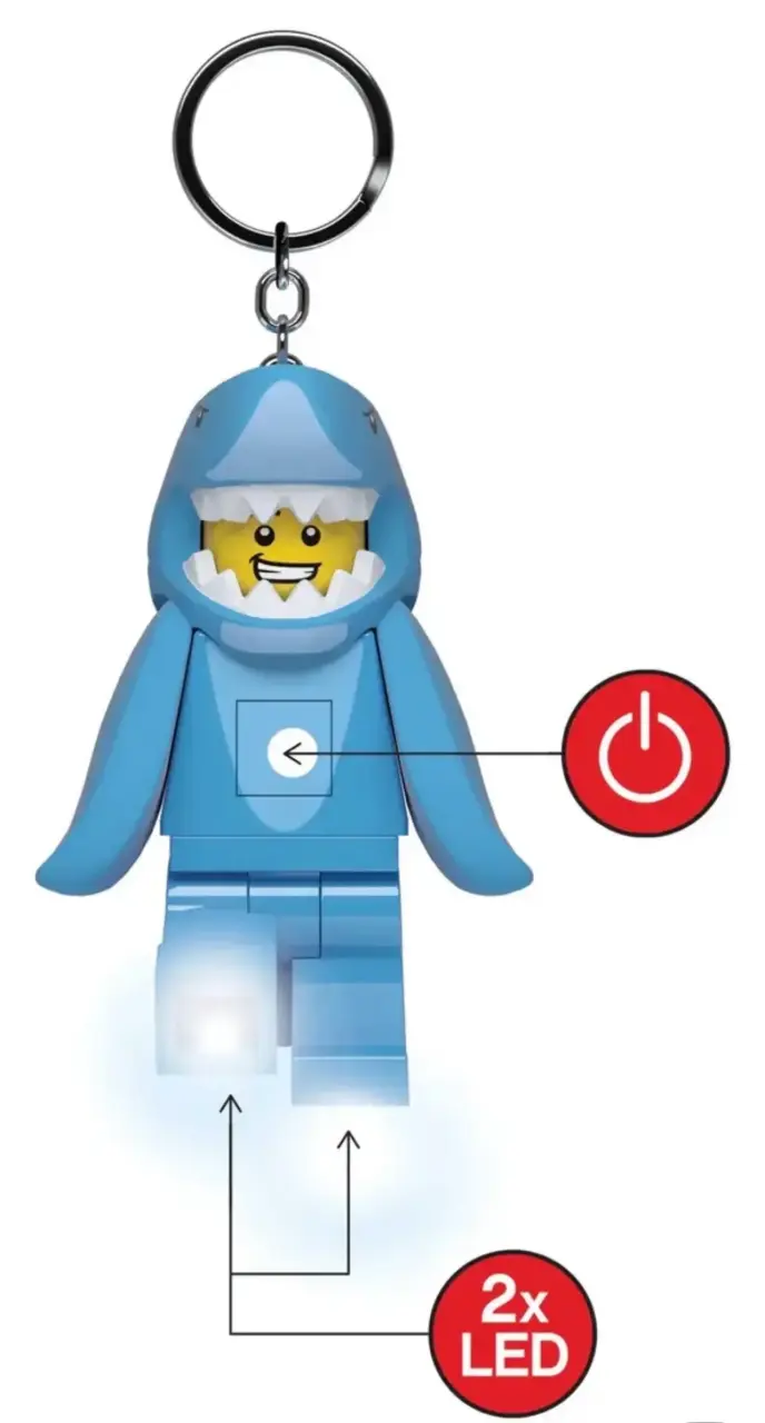 Lego led keychain llavero tiburón - 3