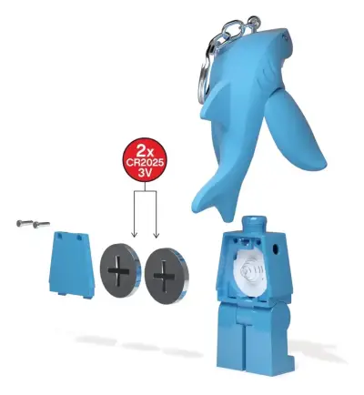 Lego led keychain llavero tiburón - miniatura 4