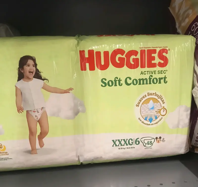 Pañales Huggies Active Sec Soft Comfort Talla XXXG