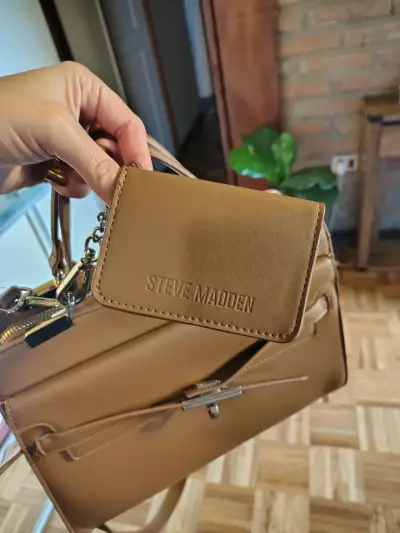 Cartera de cuero marrón Steve Madden con tarjetero - miniatura 2