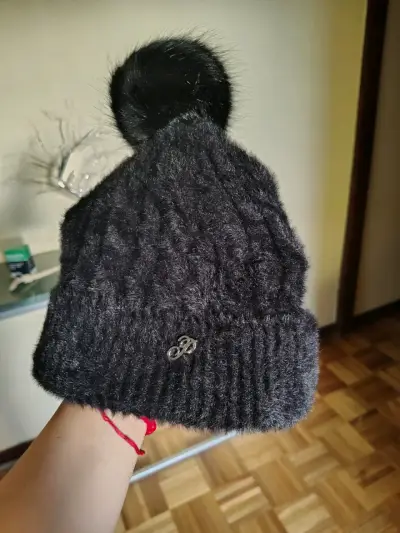 Gorros de lana con pompón - pink - miniatura 1