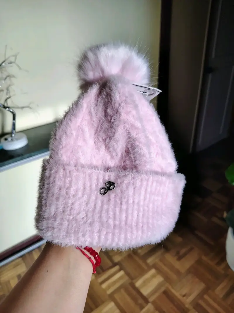 Gorros de lana con pompón - pink - 3