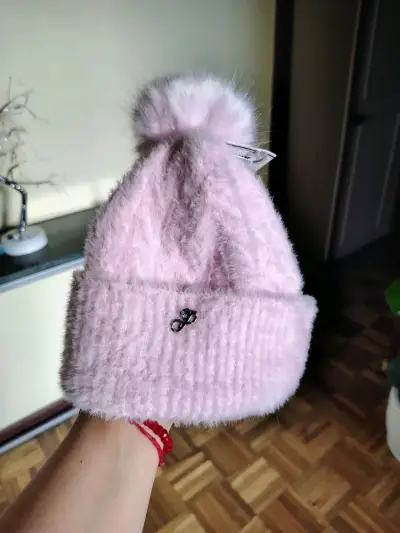 Gorros de lana con pompón - pink - miniatura 3