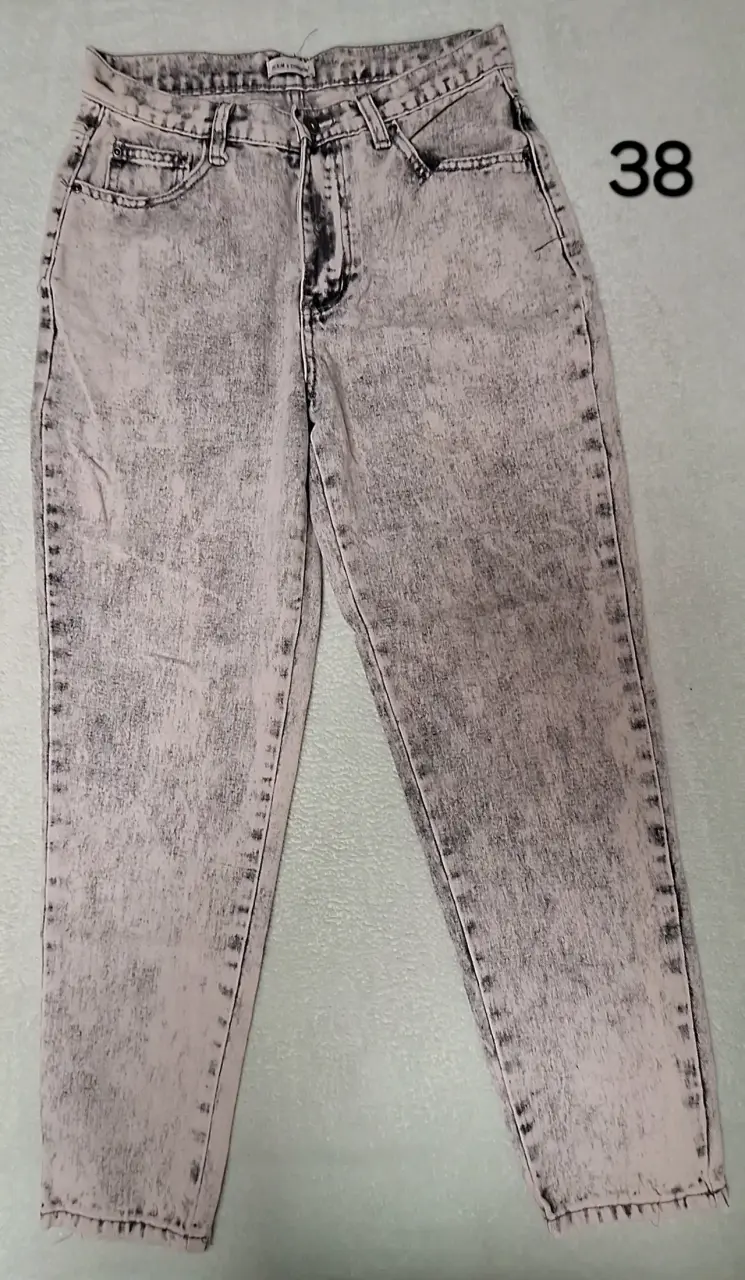 Jeans mujer gris desgastado talla 38
