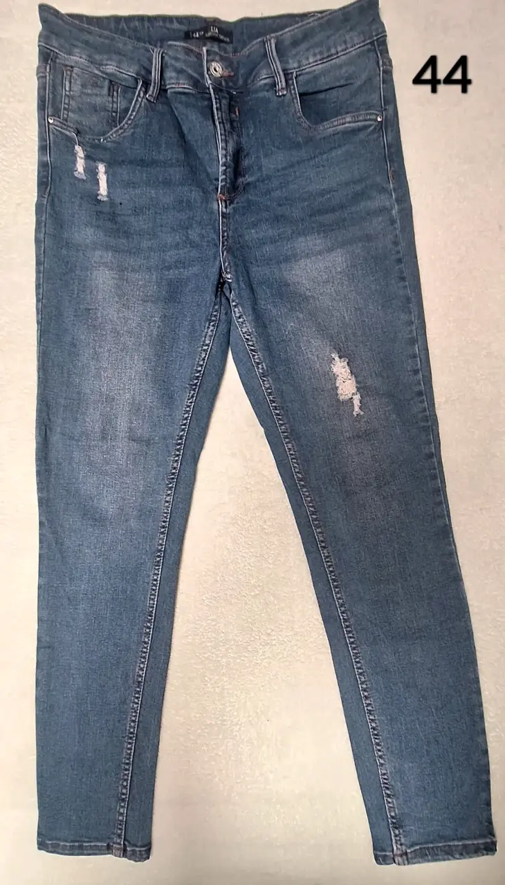 Jeans mujer azul desgastados talla 44