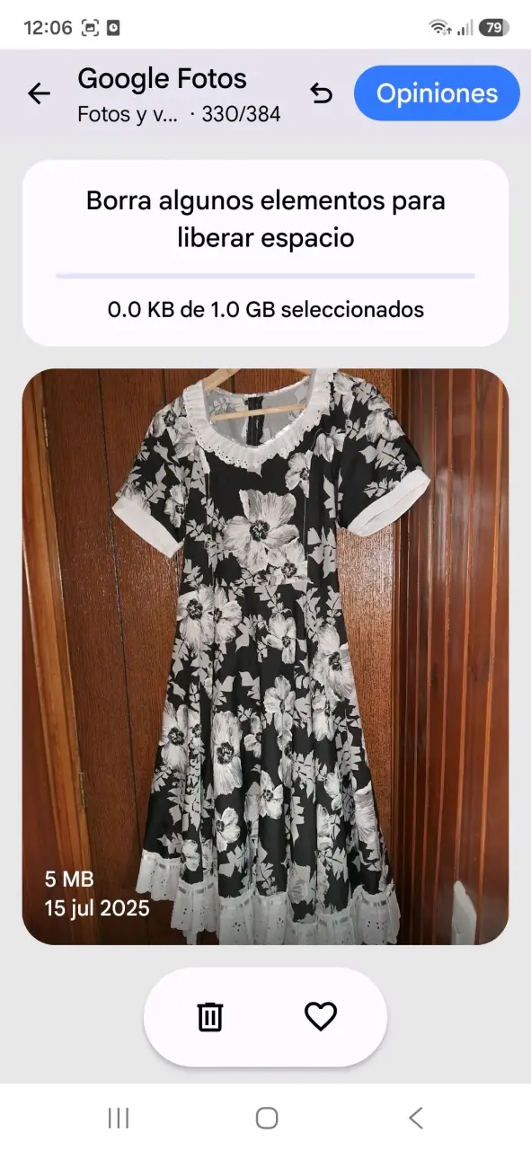 Vestido de cueca floral blanco y negro - 3