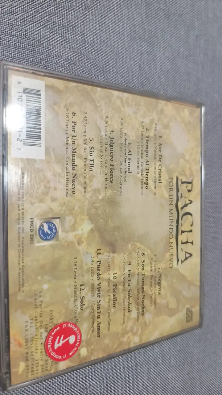 CD de música Pacha 'Por Un Mundo Nuevo' - 3