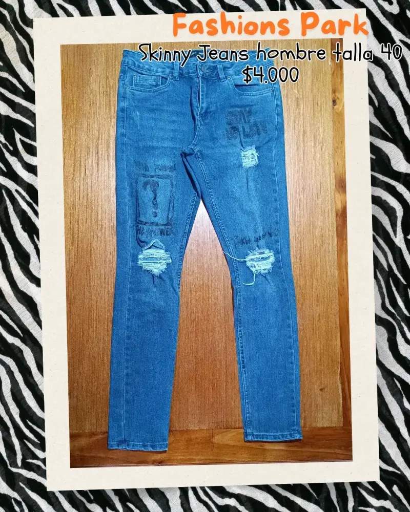 Jeans Skinny Hombre Talla 40 Fashions Park