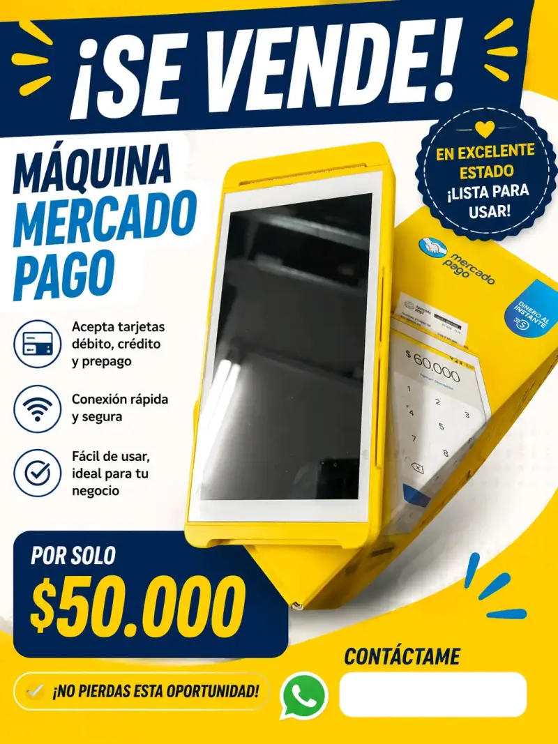 Máquina Mercado Pago en excelente estado
