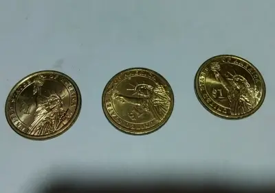 Tres monedas de USD 1 de EE.UU. - miniatura 3