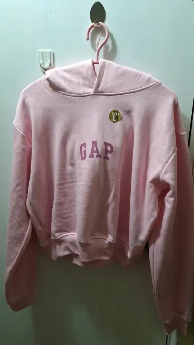Polerón rosado GAP con capucha talla m - miniatura 1