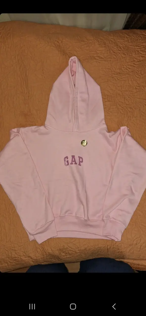 Polerón rosado GAP con capucha talla m - 2