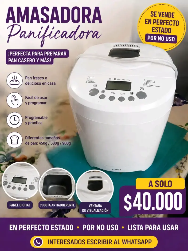 Amasadora panificadora en perfecto estado