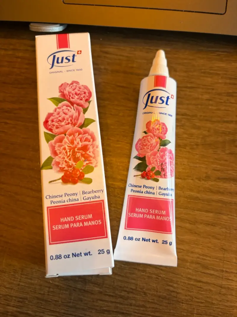 Serum para manos Just con peonía y gayuba