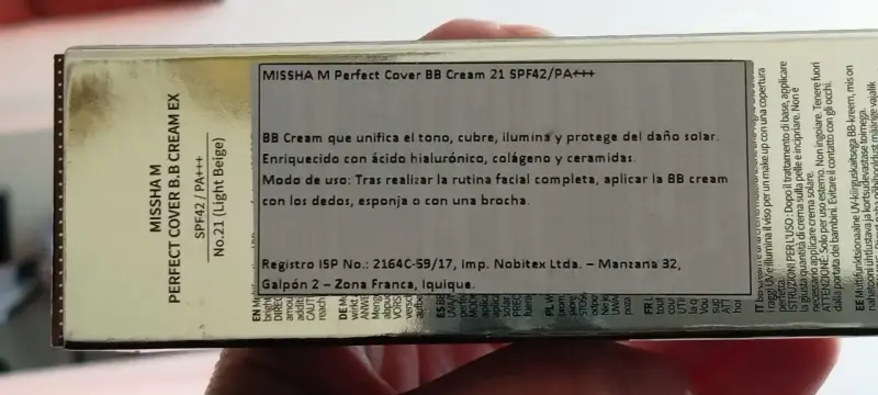 BB Cream Missha Número 21Perfect Cover SPF42 PA+++ - 4