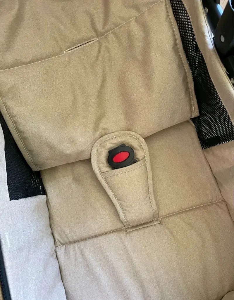 Coche de bebé LuBabycas beige plegable - 5