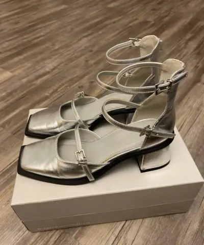 Zapatos de Tacón MIM Plateados - miniatura 1