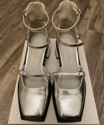 Zapatos de Tacón MIM Plateados - miniatura 2
