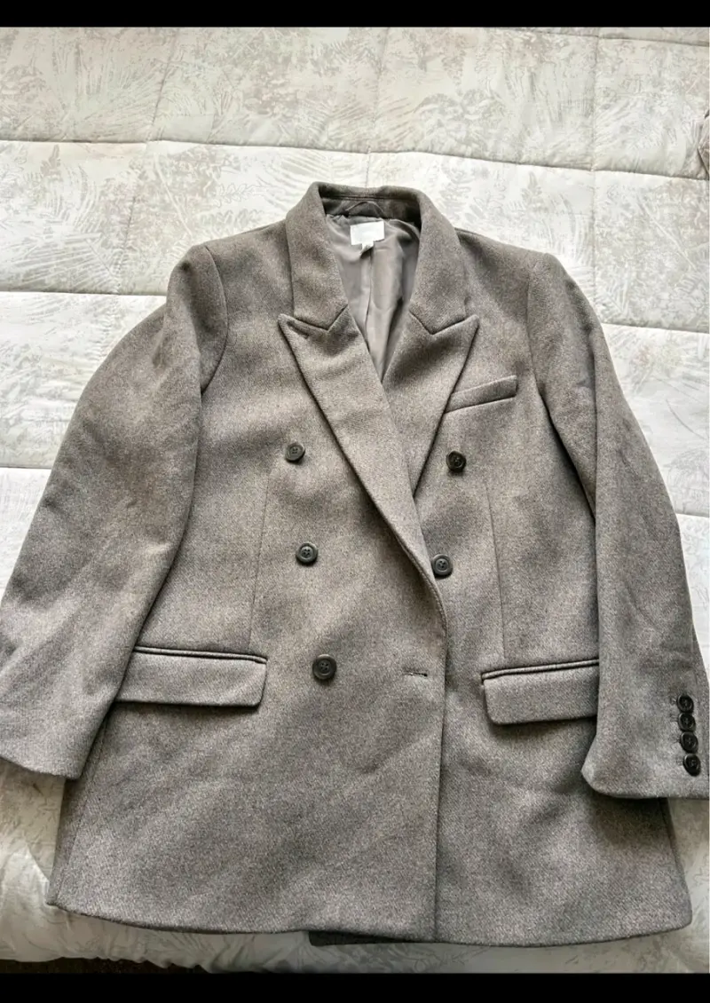 Blazer gris doble botonadura H&M para mujer - 1