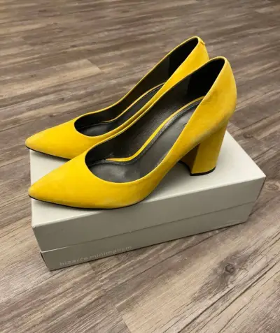 Zapatos de Tacón Amarillos Prüne - miniatura 1