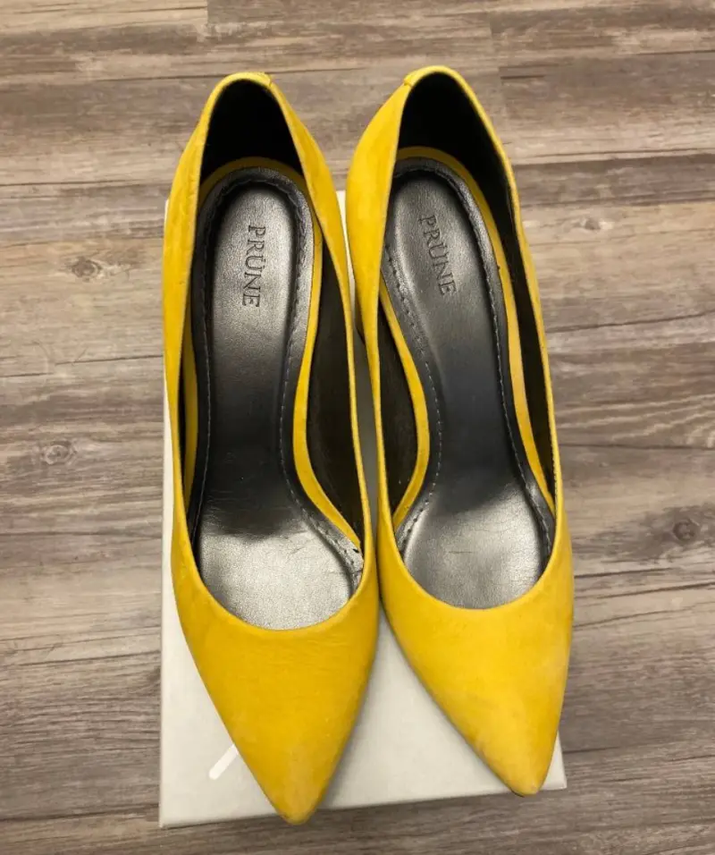 Zapatos de Tacón Amarillos Prüne - 3