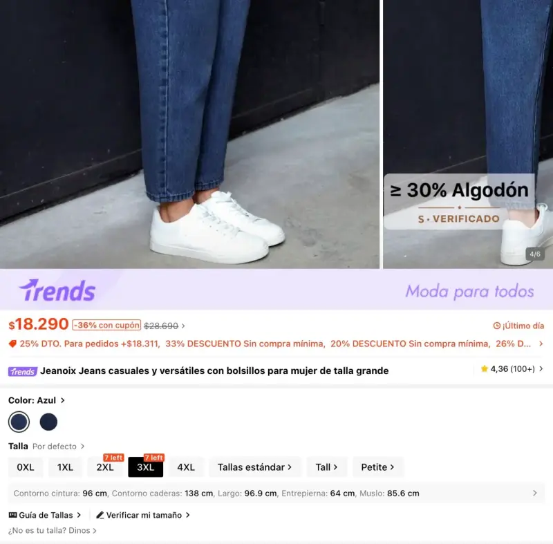 Jeans casuales Shein 3xl - 1