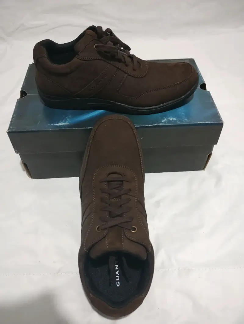 Zapatos de cuero marrón Guante para hombre - 5