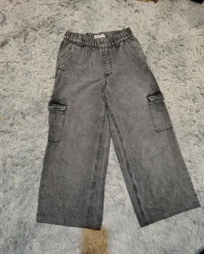 Pantalones cargo gris oscuro - miniatura 1