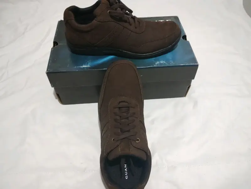 Zapatos de cuero marrón Guante para hombre - 4